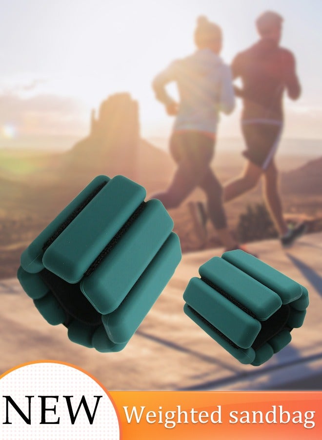 Generic Wrist Weights, Silicone Weighted Bracelets, 2 Pack Adjustable Wearable Wrist and Ankle Weights, 450g Each, Waterproof and Sweatproof, Silicone Hand Weights for Run, Yoga, Dance, Walk, Sports - Image 1