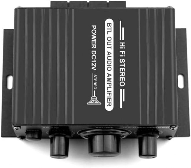 مضخم الطاقة، AK170 12V مضخم صوت مصغر رقمي مستقبل الصوت AMP قناتان 20 واط + 20 واط تحكم في الجهير والثلاثي للاستخدام في السيارة والمنزل - Image 5