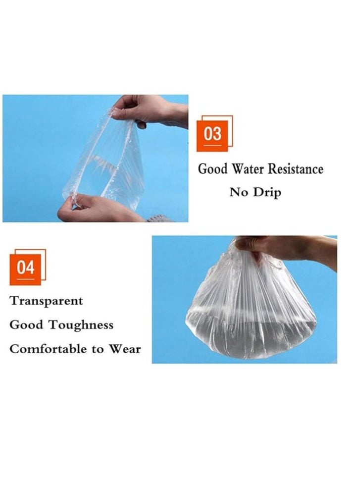Vaultex - Shower Cap Disposable - 100 Pcs  Waterproof Shower Caps Normal Size, Clear - Image 1