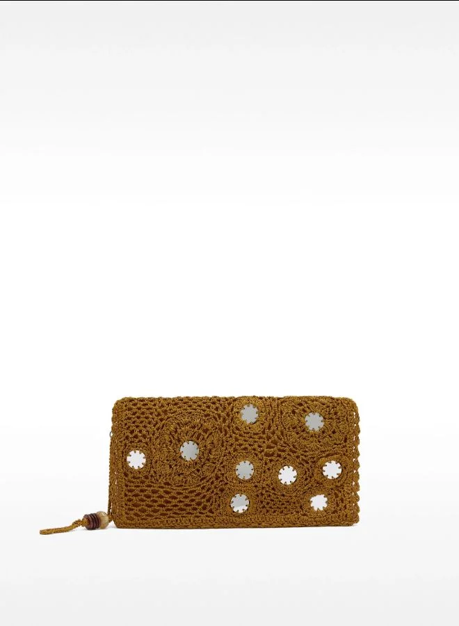 PARFOIS Mesh handbag with mirror effect