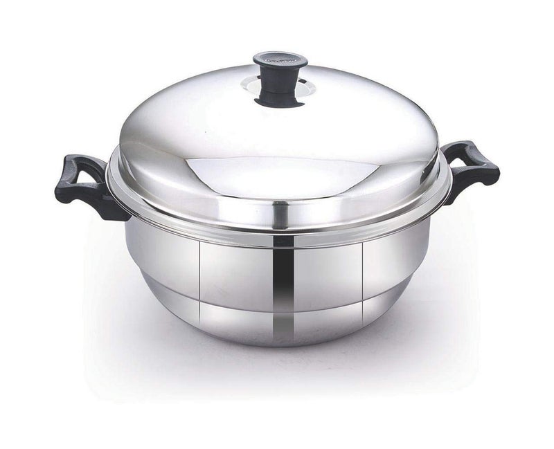luxuria Sumo Stainless Steel Induction Idly Pot (5 Plates, 21 Idlis), Silver - Image 2