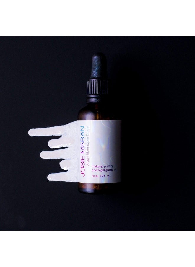 josie maran - Argan Moonstone Drops Makeup Priming And Highlighting Oil 1.7 Oz/ 50 Ml - Image 1