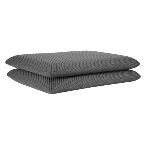 Wakefit Memory Foam Pillow | 1 Year Warranty | Orthopedic Pillows for Neck Pain, Pillow Memory Foam, Memory Pillow for Sleeping (25 x 15 x 2.5 inch, Set of 2 - Dark Grey, Large - Slim) - Image 1