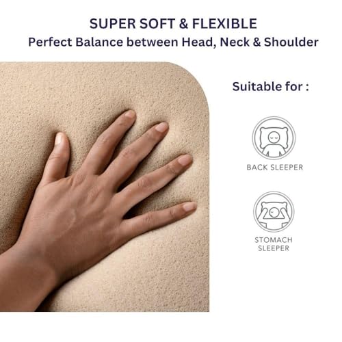 Wakefit Memory Foam Pillow | 1 Year Warranty | Orthopedic Pillows for Neck Pain, Pillow Memory Foam, Memory Pillow for Sleeping (25 x 15 x 2.5 inch, Set of 2 - Dark Grey, Large - Slim) - Image 3