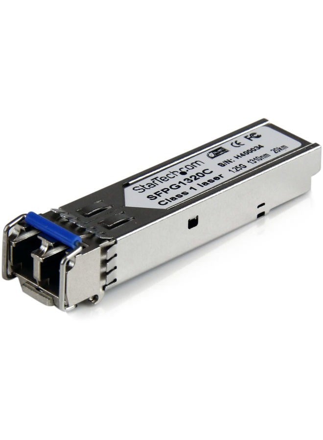 StarTech .com Cisco GLC-LH-SMD Compatible SFP Module - 1000BASE-LH - 1GbE Single Mode Fiber SMF Optic Transceiver - 1GE Gigabit Ethernet SFP - LC 20km - 1310nm - DDM Cisco Firepower (SFPG1320C) - Image 1
