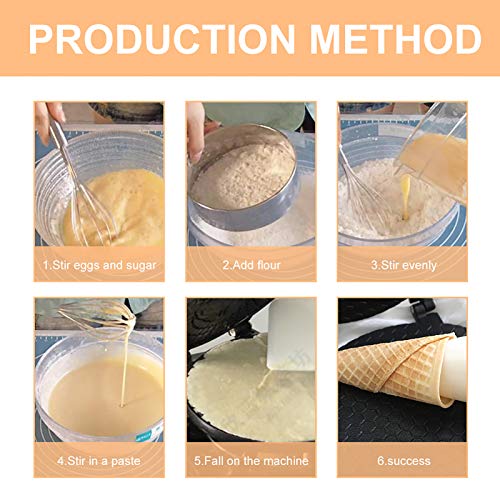 Jerliflyer Egg roll maker,non stick waffle cone making mold eggroll roller machine baking tool - Image 4