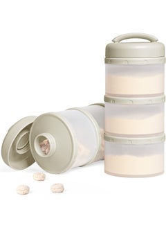 Termichy Termichy Stackable Formula Dispenser Portable Milk Powder Container, 2 Pack, Warm Grey  - Image 1