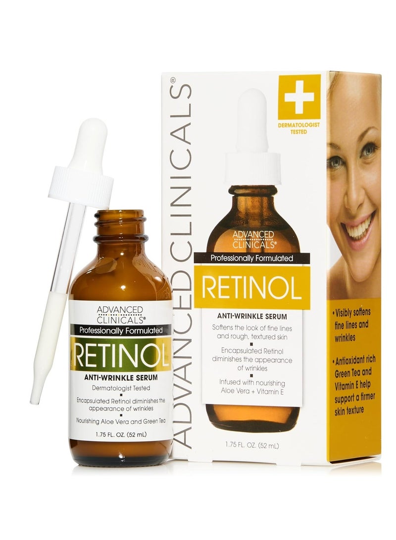 Advanced Clinicals Retinol Serum Anti Wrinkle 1.75 fl oz (52 ml) - Image 1