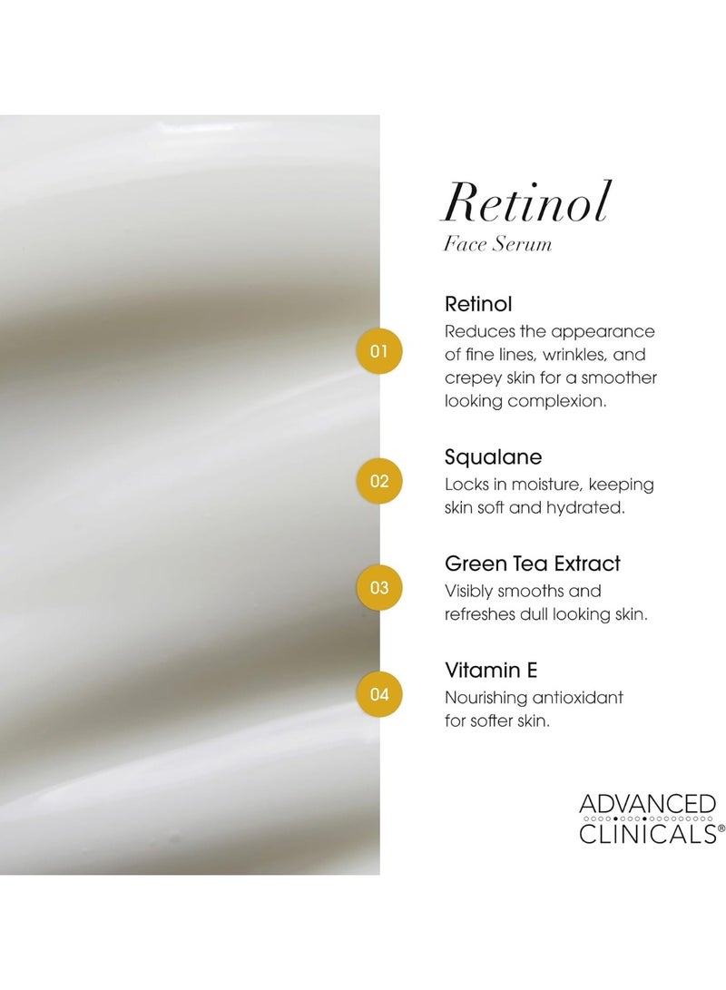 Advanced Clinicals Retinol Serum Anti Wrinkle 1.75 fl oz (52 ml) - Image 4