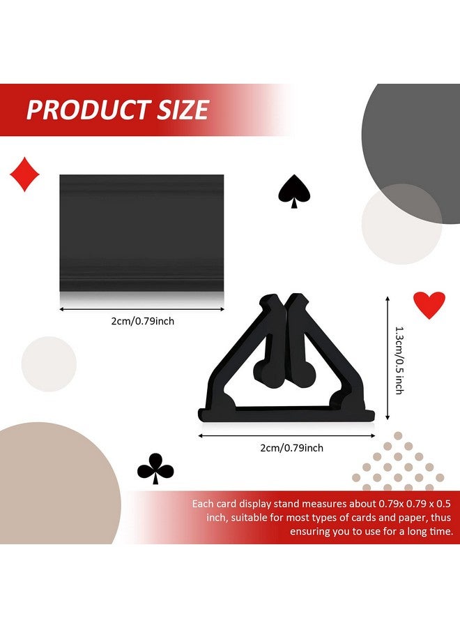 Maitys Maitys 24 Pcs Plastic Game Piece Card Stands Holder Plastic Board Pieces Markers DIY Playing for Board Game Party Favor(Black)  - Image 2