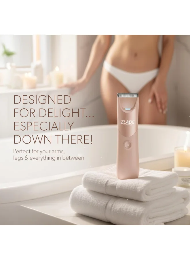 ZLADE Zlade Summer LITE Bikini Trimmer For Women | Private parts, Underarms, Arms, Legs & Body | Soft Ceramic Blades | No Nicks or Cuts, No Skin Irritation |...