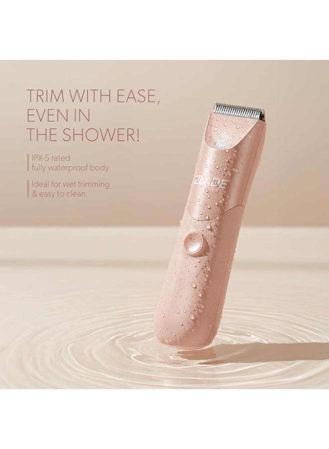 زلاد ماكينة حلاقة بيكيني صيفية خفيفة للنساء من زلاد بشفرات سيراميك ناعمة بدون جروح أو تهيج للبشرة - Image 4