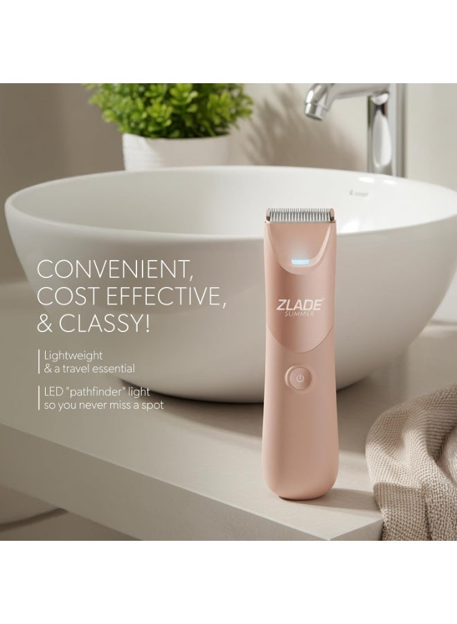 زلاد ماكينة حلاقة بيكيني صيفية خفيفة للنساء من زلاد بشفرات سيراميك ناعمة بدون جروح أو تهيج للبشرة - Image 5
