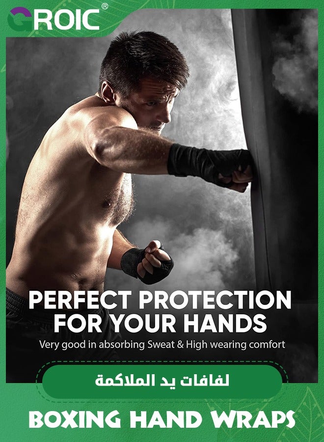 GROIC Fight Gear Elastic 196 Inch Boxing Wraps for MMA Kickboxing Muay Thai Hand Wraps for Boxing Gloves Adult, Premium Elastic Hand Wraps with Thumb Loop for Boxing,  MMA, Muay Thai and Other Martial Arts  - Image 3
