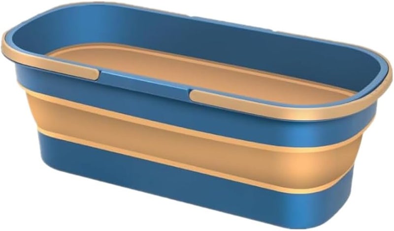 klarako Large Flat Mop, 2024 Large Flat Mop for Wet and Dry Use, 54" Roseionly Large Flat Mop and Bucket System, 360 Rotating Adjustable Mop with Microfiber Pads (Blue Bucket) - Image 1