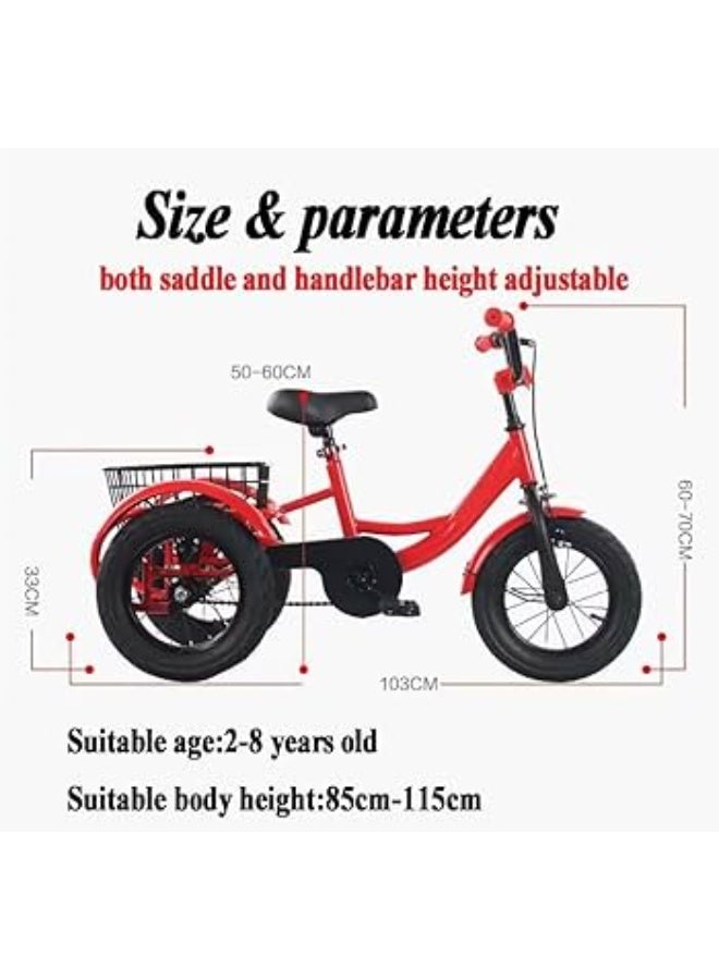 Bosheng Tricycle With Basket 12 Inch Red MN011 - Image 3