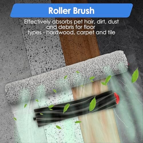 FILTERIST (4 Pack) Omni S1 Pro Replacement Roller Brushes Compatible With Eufy Omni S1 Pro Robot Vacuum Cleaner, Main Brushes Accessories Kit, 2 Rubber Roller Brushes, 2 Roller Mops - Image 2