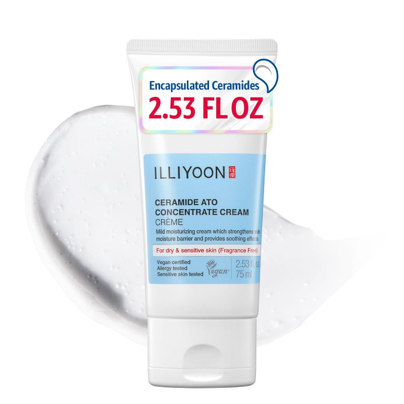 Illiyoon Ceramide Ato Concentrate Cream Moisturizer for Dry Sensitive Skin 100hr Lasting Hydration For Face Body Gentle for Infants Moisture Barrier Repair Vegan Certified 253 floz - Image 3