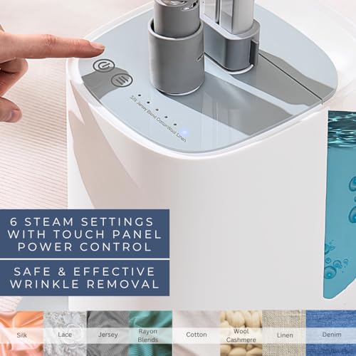 SALAV Standing Garment Steamer w/Smart Auto-Off, 1500W Powerful Steam, Adjustable Ironing Board, 6 Steam Settings for Various Fabric Types, LED Display, Fast Wrinkle Removal for Home & Business Use - Image 4