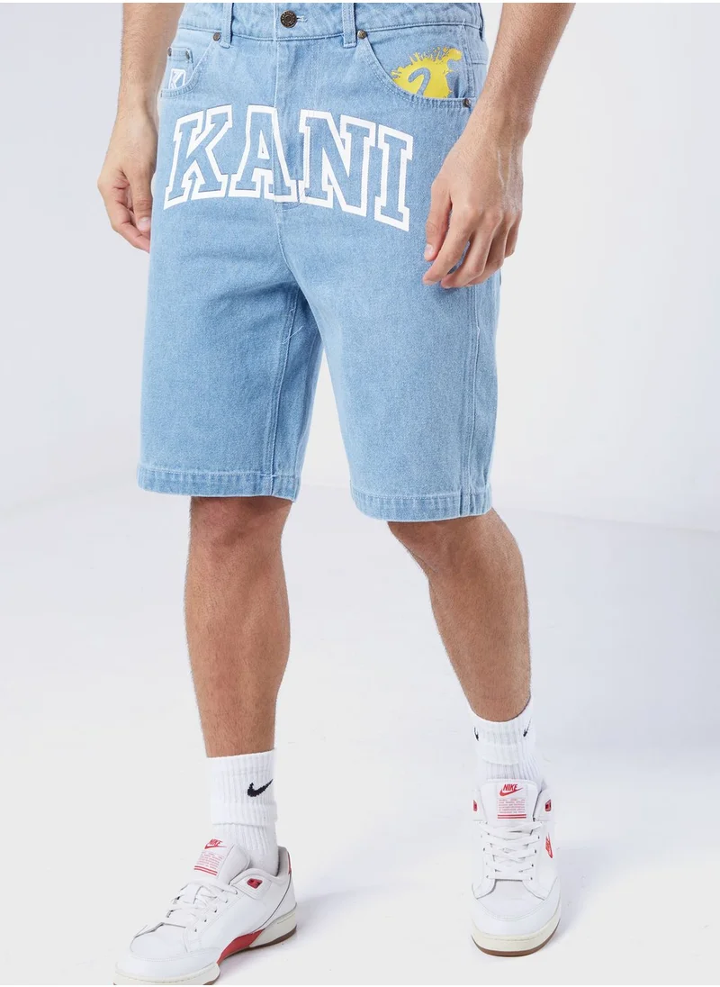 Karl Kani Serif Denim Shorts
