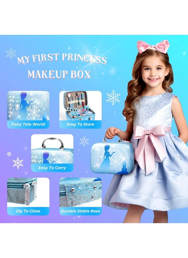 INNOCHEER INNOCHEER Kids Makeup Kit for Girl Toys, Frozen Makeup Set for Girls, Real Washable Makeup Kit for Girls, Birthday Christmas Princess Gifts for Girls Kids Toddlers Age 3 4 5 6 7 8 9 10 11 12 Year Old  - Image 4