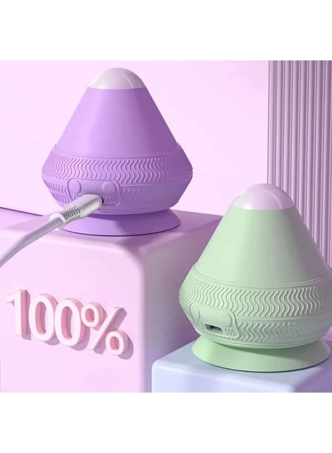 أداة مساج سيليكونية على شكل كرة قابلة للشحن عبر USB، تعمل بالاهتزاز لتخفيف آلام العضلات والاسترخاء. - Image 3