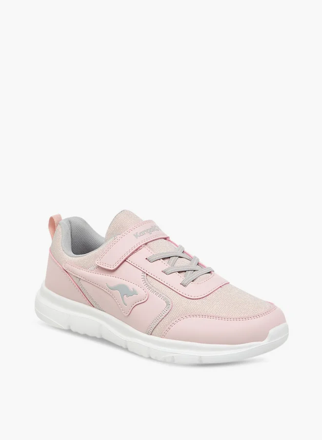 كانغاروس Women's Panelled Sports Shoes with Hook and Loop Closure