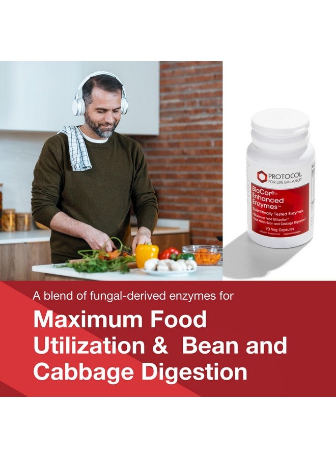 Protocol For Life Balance Protocol BioCore Enhanced Enzymes - Helps Digest Beans & Cruciferous Vegetables* - Digestion Supplement* - Amylase & Lipase - Kosher & Vegan - 90 Veg Capsules - Image 3
