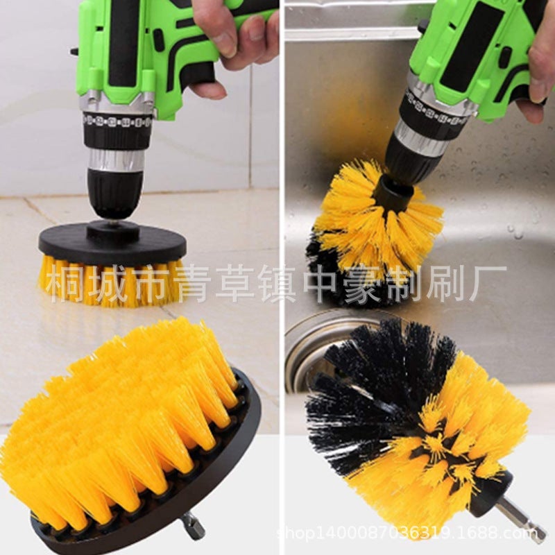 Factory Electric Drill Brush Head Three-Piece Set Household Car Electric Cleaning Brush Head Suit Sale - Image 5