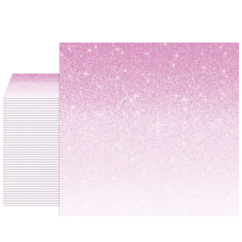 Muplaya 40PCS Ombre Pink Party Decorations Pink Beverage Napkins Gradient Pink Napkins Disposable Paper Large Pastel Pink Cocktail Napkins for Kids Women Birthday Pink Party Supplies  - Image 1