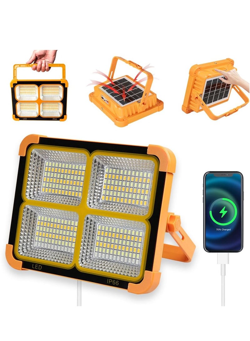 XiuWoo Rechargeable Work Light, Portable LED Floodlight with 4 Brightness Modes, 4800W Super Bright Security Light, USB Charging, Waterproof for Camping, Fishing, Hiking, and Emergency - Image 1