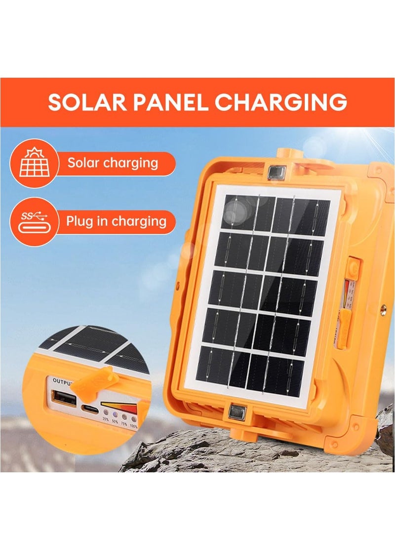 XiuWoo Rechargeable Work Light, Portable LED Floodlight with 4 Brightness Modes, 4800W Super Bright Security Light, USB Charging, Waterproof for Camping, Fishing, Hiking, and Emergency - Image 2