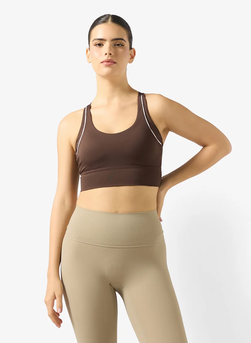 FRWD Racer Back Sports Bra with Trim Detail