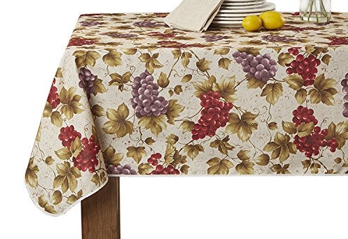 Violet Linen European Vineyard Tablecloth Beige 60" X 102" - Image 2