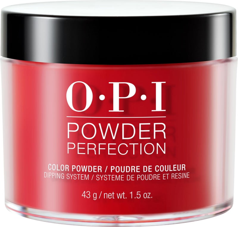OPI Powder Perfection Big Apple Red | Opaque Bright Red CrÃ¨me Nail Dipping Powder | Acrylic Alternative