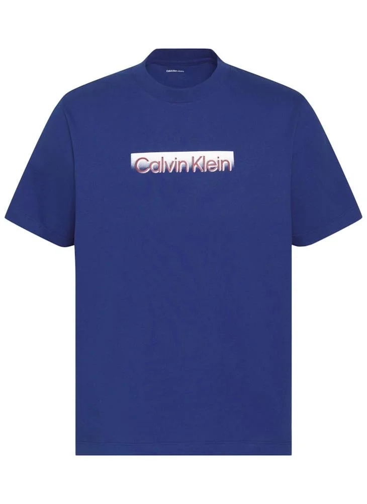 CALVIN KLEIN  Fade Logo Crew Neck T-Shirt for Men | Best Price UAE