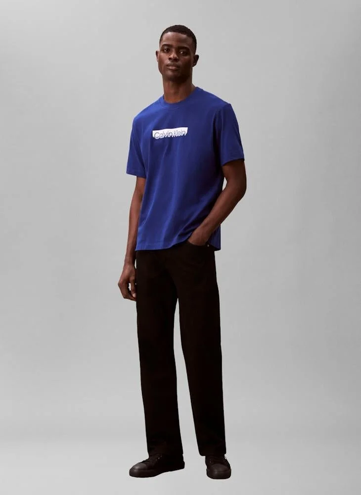 CALVIN KLEIN  Fade Logo Crew Neck T-Shirt for Men | Best Price UAE