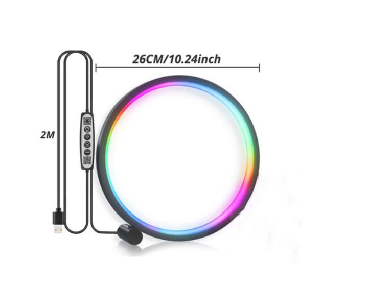 Prakal LED Floor Lamp for Living Room Modern Ring Lamp Unique Remote Control Standing Dimmable Stand Light for Bedroom Reading Office Home Black - Image 4