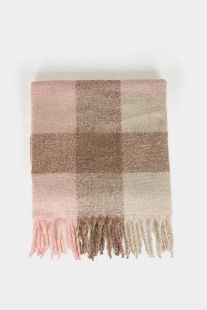 ديفاكتو Woman Plaid Neck Scarf
