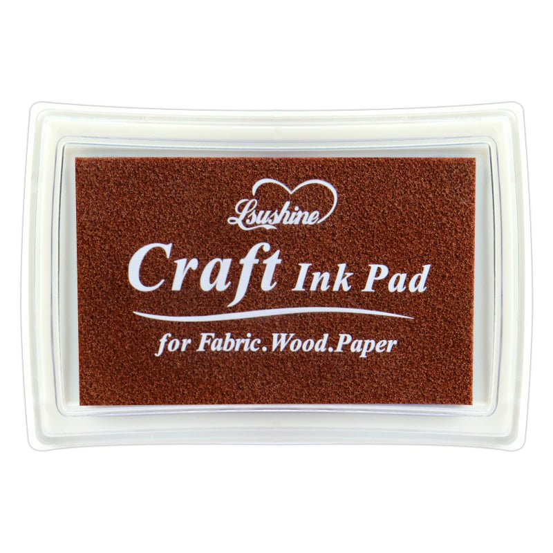 Lsushine Craft Ink Pad for Rubber Stamps Paper Wooden Fabric Scrapbooking NonToxic Finger Ink Pads for Kids Brown - Image 3