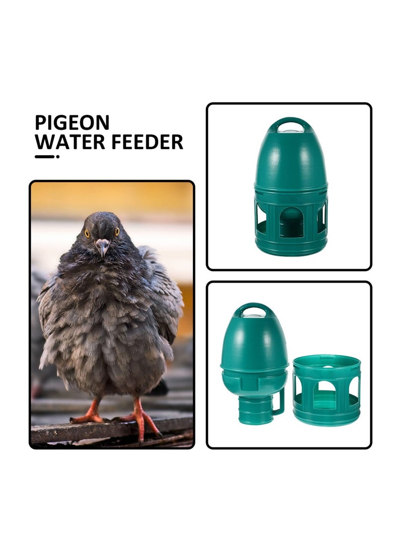 SYOSI - Bird Water Dispenser, Automatic Bird Feeder Waterer, Plastic Drinker with Handle, Large Capacity Bird Pigeon Water Feeding Container, Bird Accessory for Budgie, Pigeon, Parakeet, Parrot (3L) - Image 1