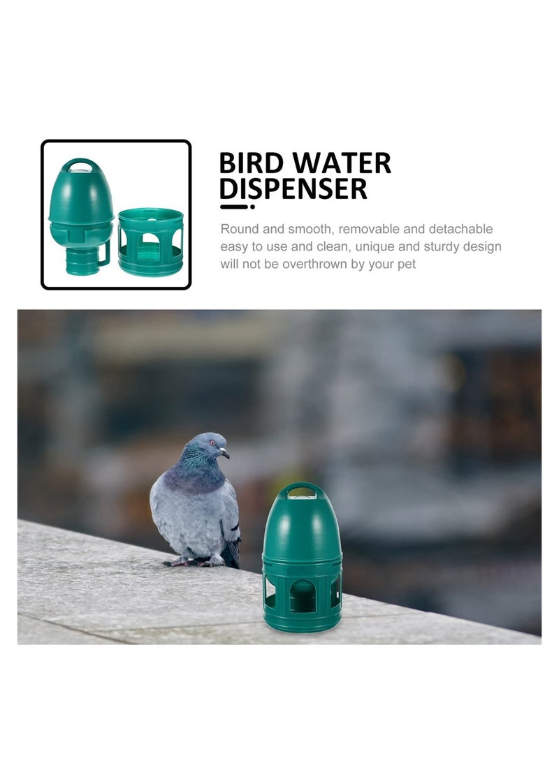 SYOSI - Bird Water Dispenser, Automatic Bird Feeder Waterer, Plastic Drinker with Handle, Large Capacity Bird Pigeon Water Feeding Container, Bird Accessory for Budgie, Pigeon, Parakeet, Parrot (3L) - Image 1