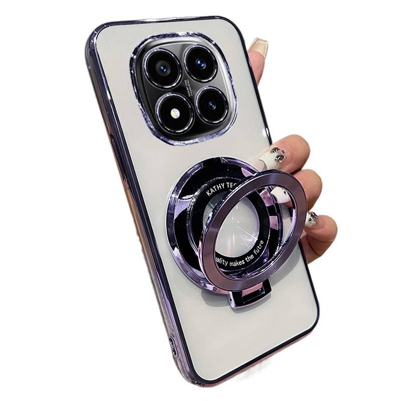 MS MagSafe Case for Redmi Note 14 Pro with Magnetic and Kickstand plus Shockproof plus Full Coverage plus Drop Protection in Clear - Image 1
