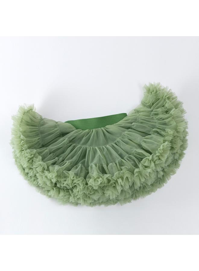 European And American Christmas Children's Wear Women's Short Soft Veil Breathable Tutu Princess Skirt Children's Mesh Veil Puff Skirt Women's Pleated Skirt