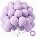 awenztech Light Purple Balloons 12 inch Pastel Purple Latex Balloons 50pcs Party Balloon for Wedding Baby Shower Gender Reveal Birthday Party Decorations - Image 2