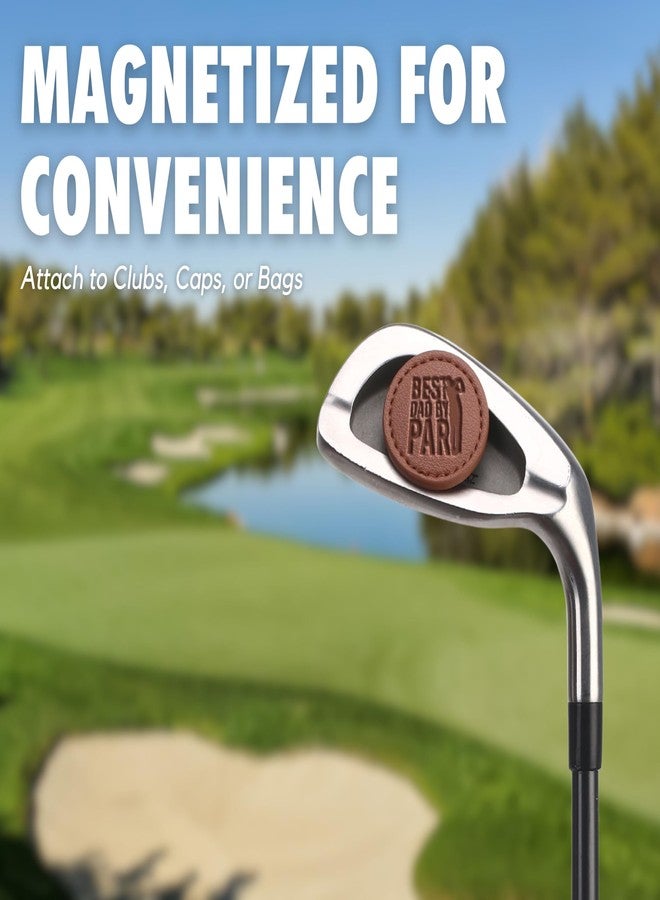 CybGene Dad Gifts Golf Markers (Tan, Set of 2), Dad Leather Golf Markers Golf Accessories, Birthday, Christmas - Image 3