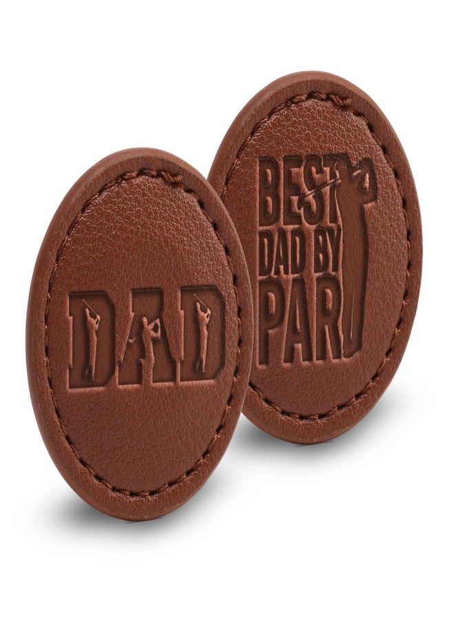CybGene Dad Gifts Golf Markers (Tan, Set of 2), Dad Leather Golf Markers Golf Accessories, Birthday, Christmas - Image 1