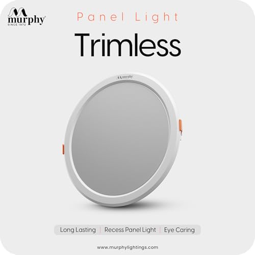 Murphy Trimless Round LED Panel Light – 12W Cool White | Glare-Free, Recessed Ceiling Downlight for Home & Commercial – Pack of 4 - Image 3