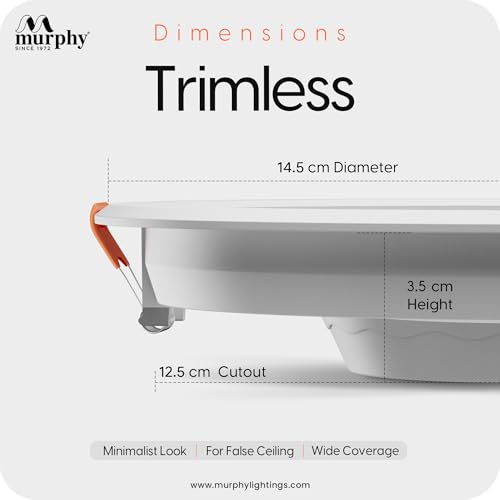 Murphy Trimless Round LED Panel Light – 12W Cool White | Glare-Free, Recessed Ceiling Downlight for Home & Commercial – Pack of 4 - Image 5