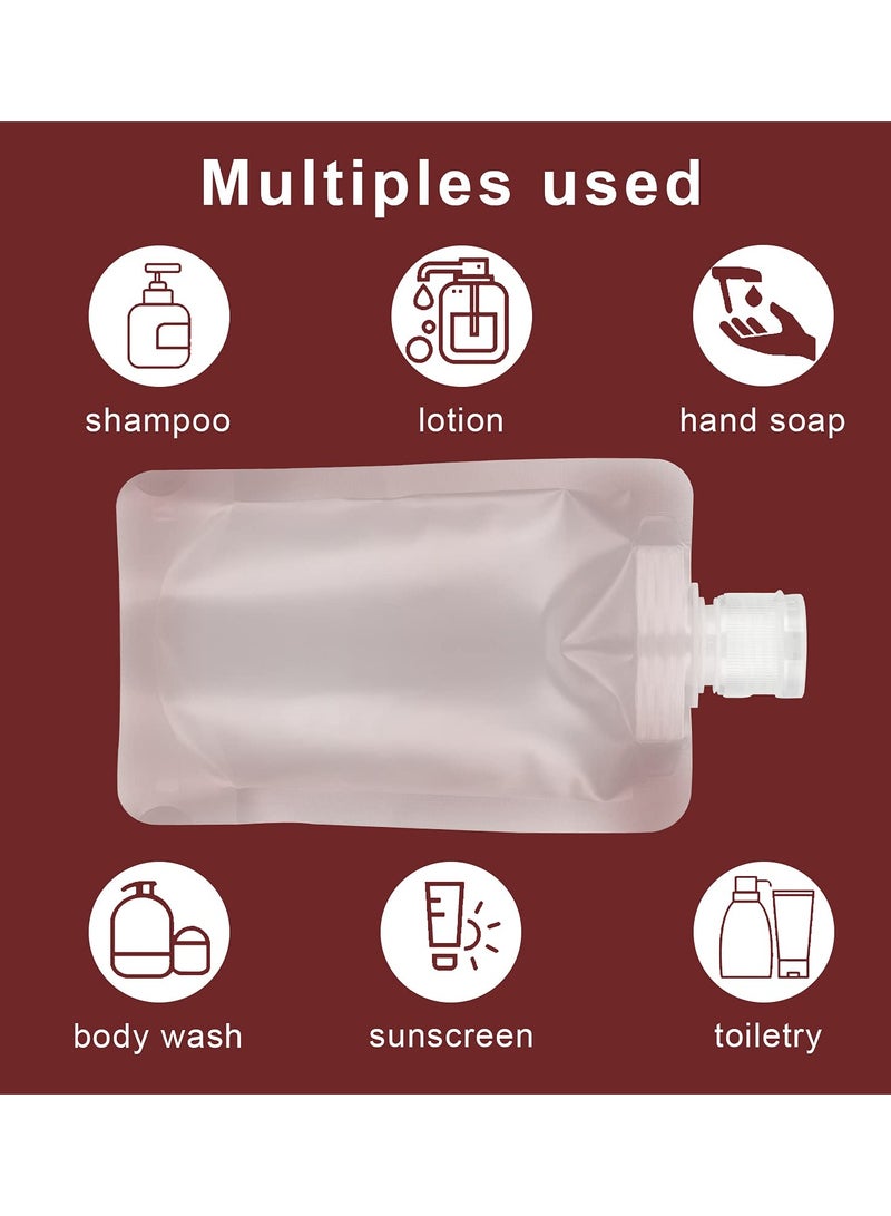 Generic Refillable Squeeze Travel Bags, 12-Pack Stand-Up Liquid Containers for Lotion, Shampoo, Cream, and Hand Soap (30ml/50ml/100ml) - Portable Travel Size Wash Bag. - Image 5